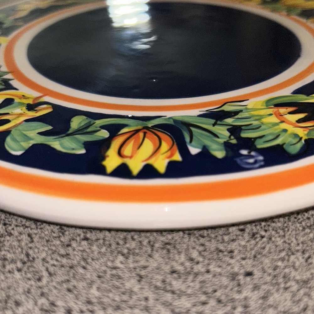 Tabletops Unlimited Bucatinni 8” Ceramic Cheese Serving Plate Tray - Picture 7 of 8